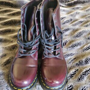BRAND NEW Vegan- Dr Marten Cherry Red- women's US 9